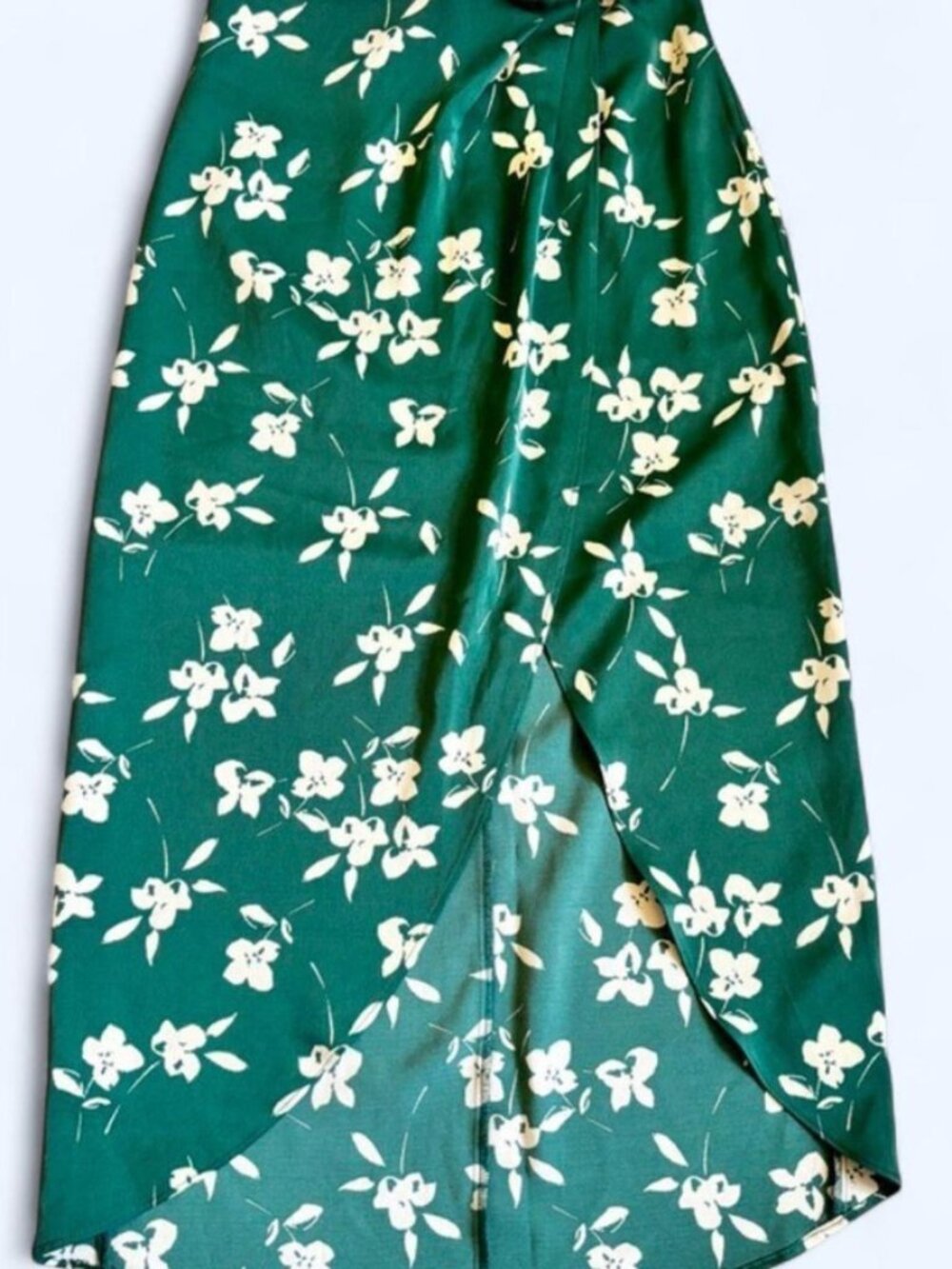 Floral Midi Split Hem Skirt